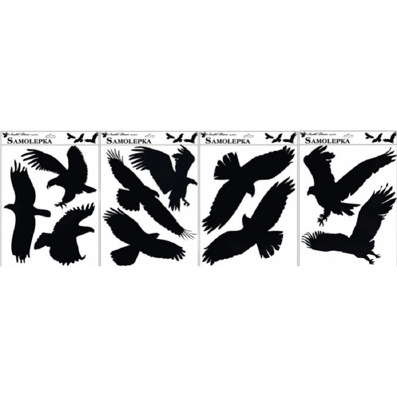 Anděl Přerov Samolepka na sklo siluety ptáků, mix dekorů, 42 x 30 cm
