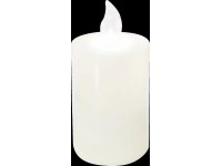 EURAKLES LED svíčka bílá/transparentní plamínek 100 x 50 mm, 1 ks