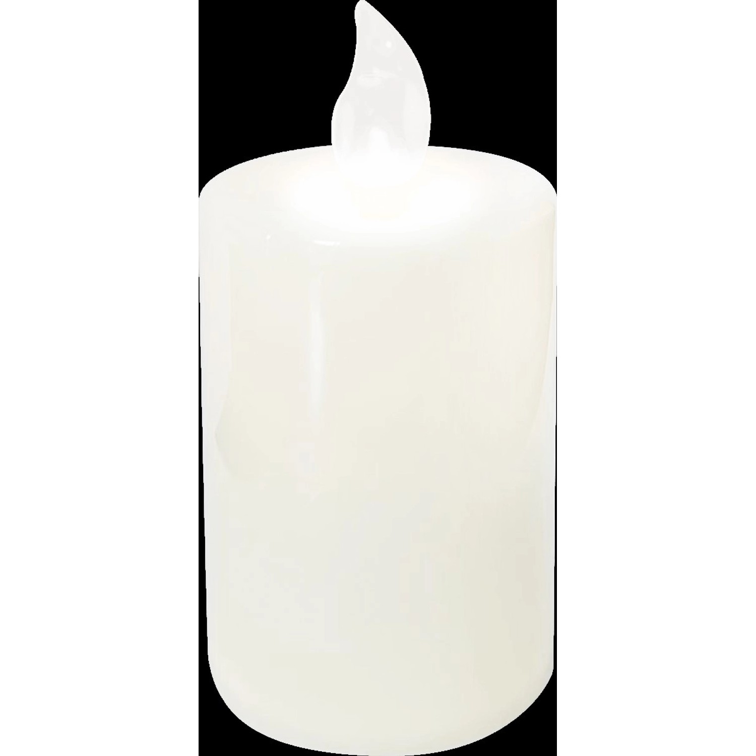 EURAKLES LED svíčka bílá/transparentní plamínek 100 x 50 mm, 1 ks