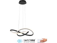 Just Light. Závěsné LED svítidlo Maria, 25W, 3250lm, černá, pr. 57 x 120 cm