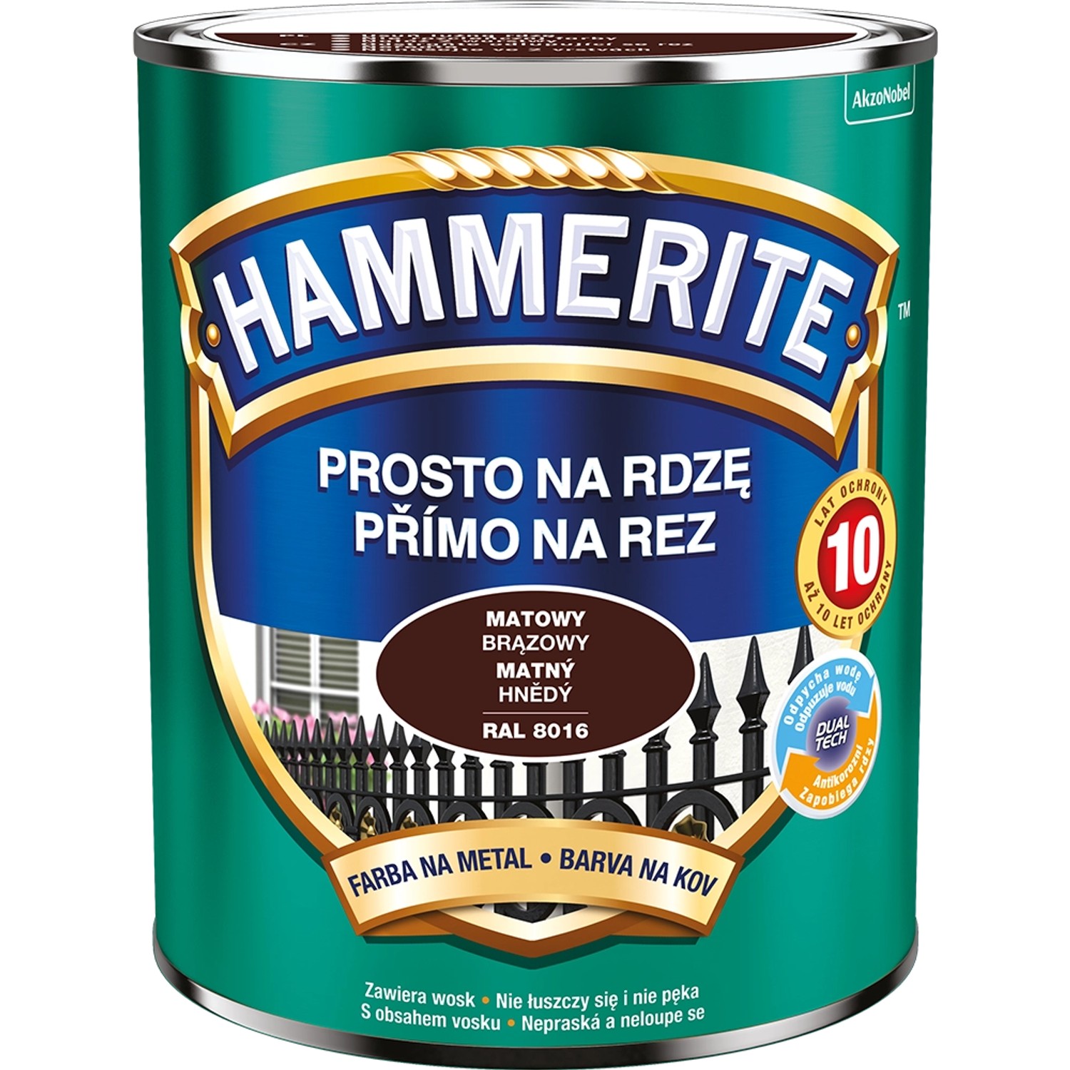 Hammerite mat hnědá 0,7 l