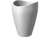 Scheurich Květináč WAVE GLOBE HIGH PLANTER Stony Grey 40 x 16,5/30 cm