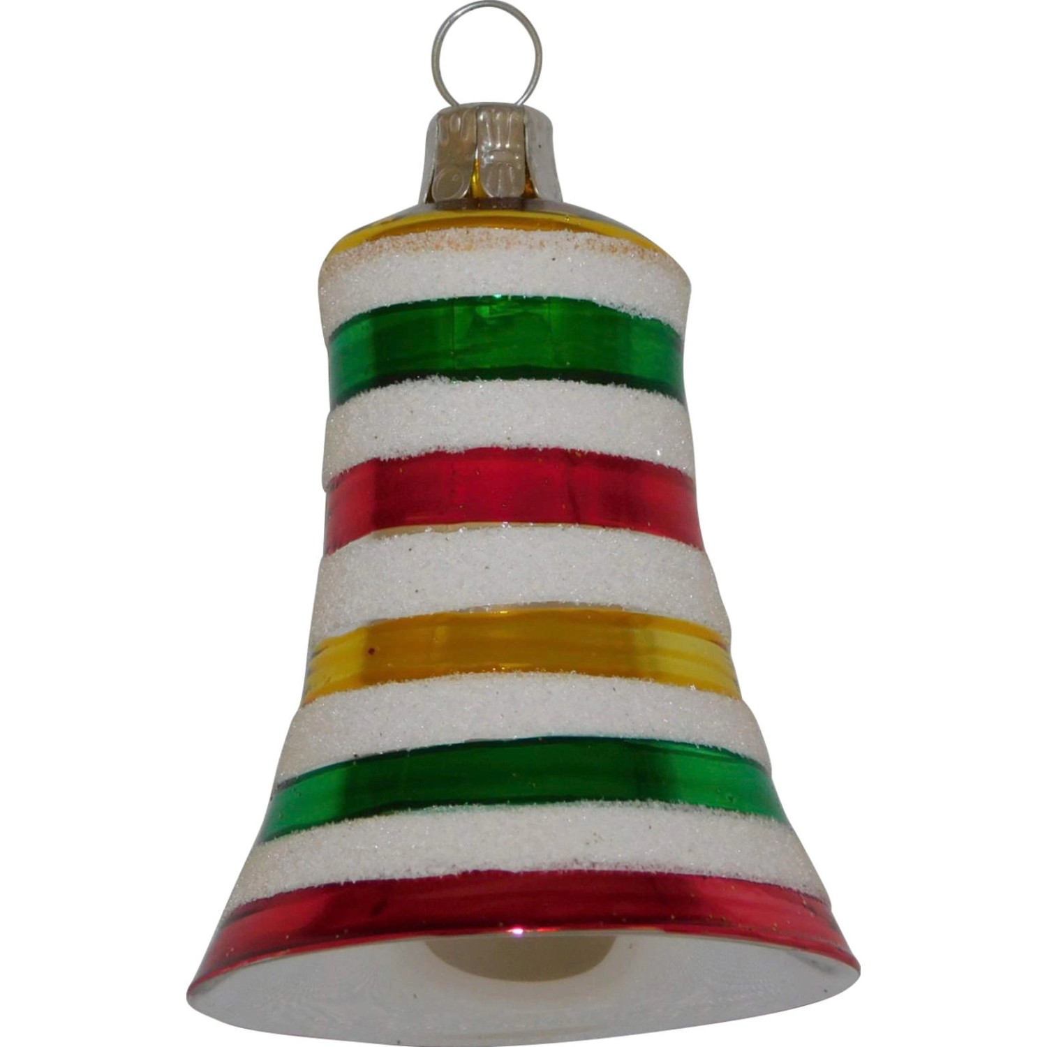 Ornex Vánoční ozdoba skleněný zvonek 8 x 7 cm