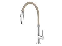 Novaservis Stojánková dřezová baterie Ferro Flexi 70730 béžové rameno a sprška