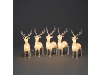 Konstsmide LED sob sada 5 ks akryl 40 LED teplé bílé barvy venkovní