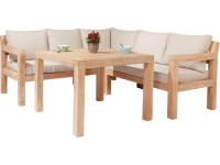 VLC Sestava zahradního nábytku Morenci akátové dřevo/šedohnědá, 4dílná VLC Sestava zahradního nábytku Morenci akátové dřevo/šedohnědá, 4dílná