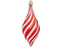 Sada ozdob na vánoční stromek s ornamenty, červená, pr. 10 x 15 cm, 4dílná