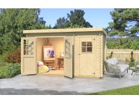 Weka Dřevěný zahradní domek Brixen s plochou střechou 370 x 200 cm