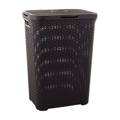 CURVER Koš na špinavé prádlo RATTAN hnědý 60 l, 62,7 x 44,8 x 34,5 cm