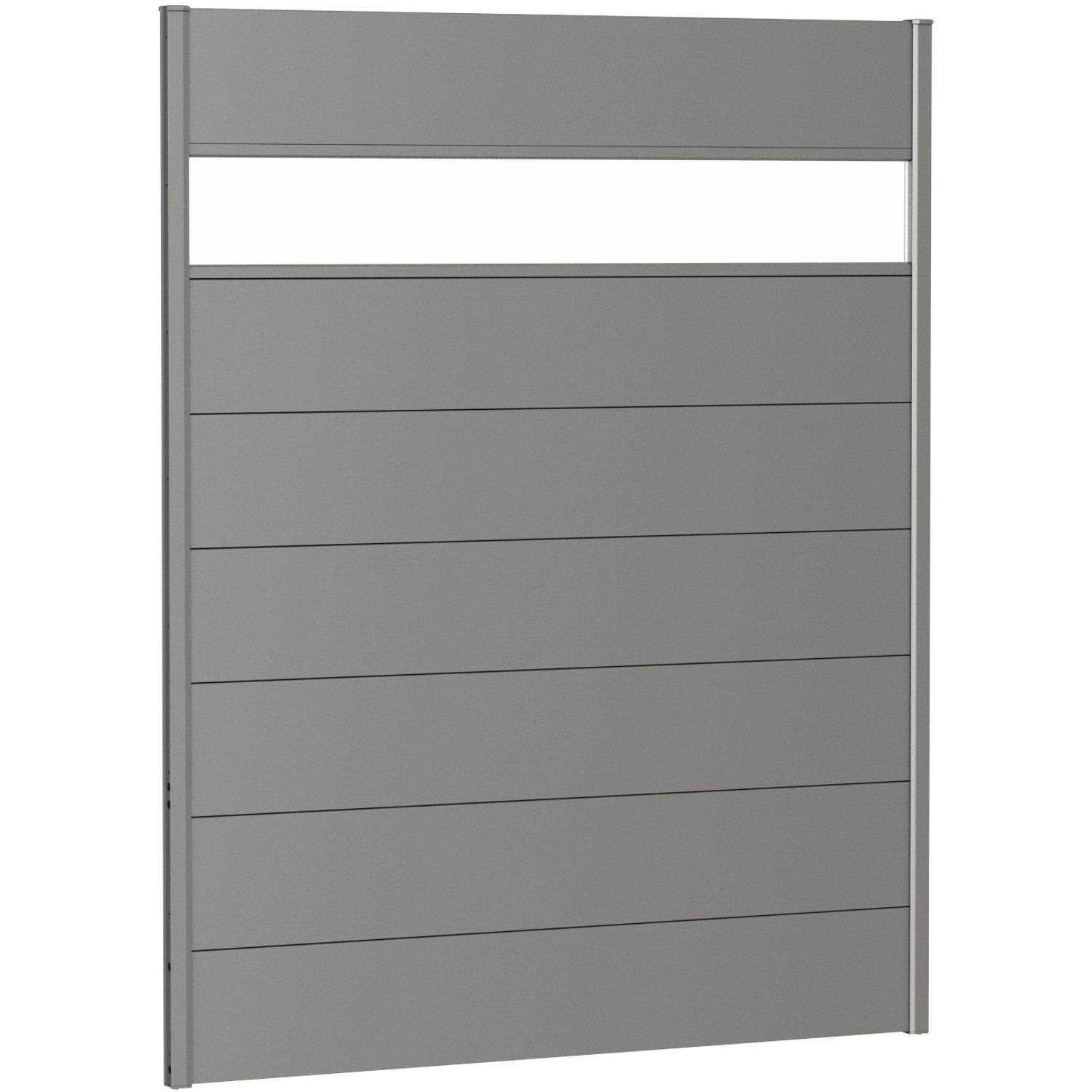 Biohort Plný plot s částečným prosklením, křemenově šedý, 150 x 180 cm