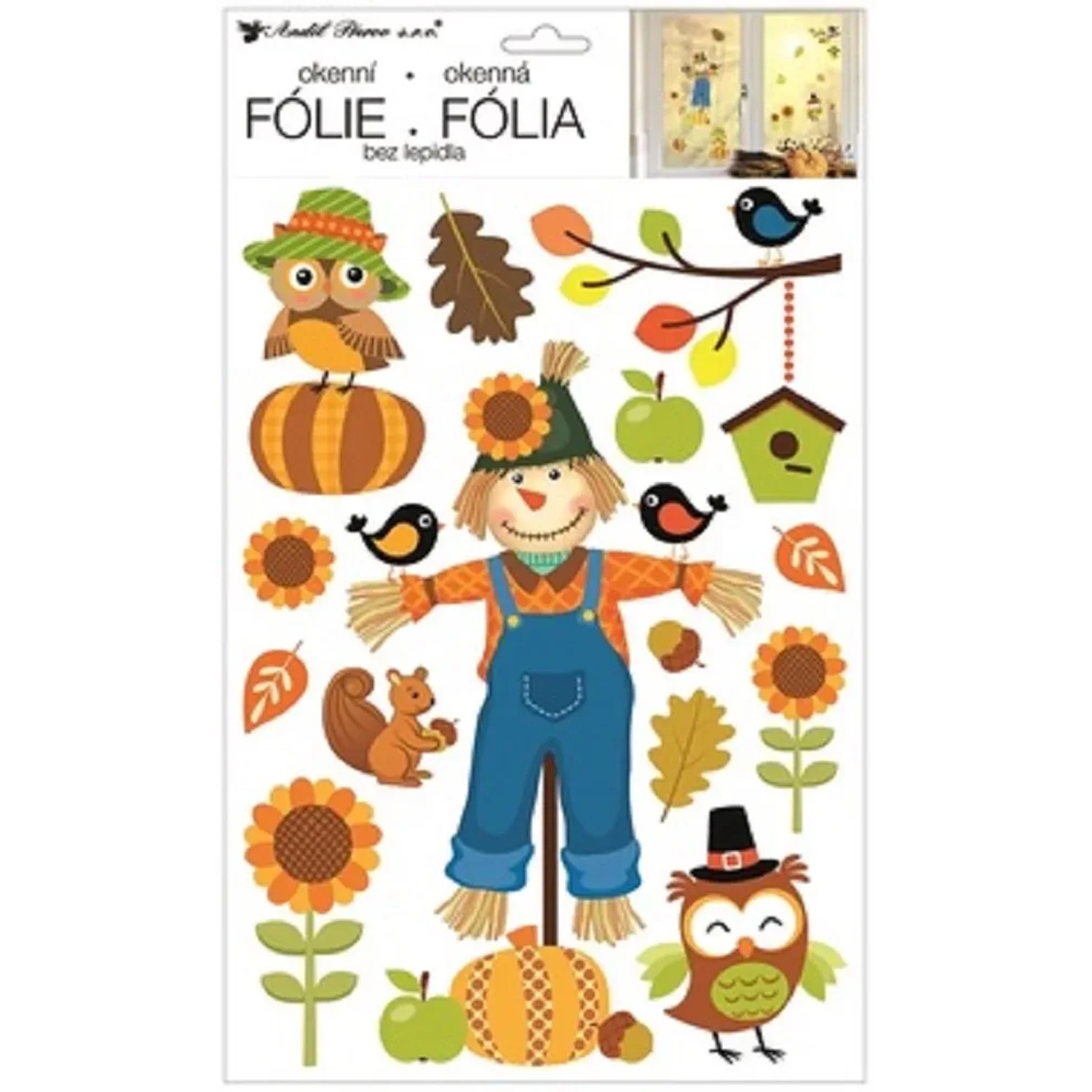Okenní fólie strašák 25 x 42 cm