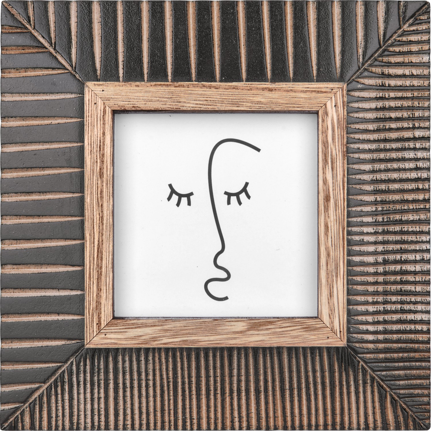 Rámeček na obrázky Ancient Secrets přírodní černý 9,7 cm x 9,7 cm