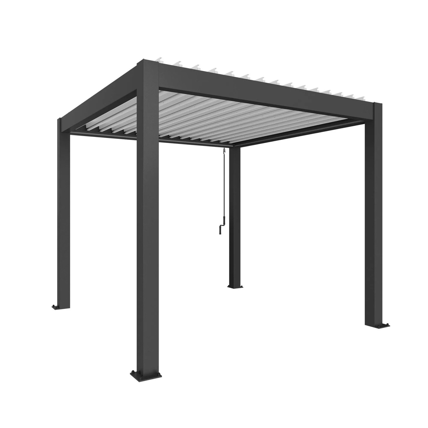 Biohort Pergola 3 x 3 tmavě šedá/bílá 312 x 312 cm