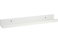 Dřevěná police na obrázky Bix, matná bílá, 60 x 9 cm