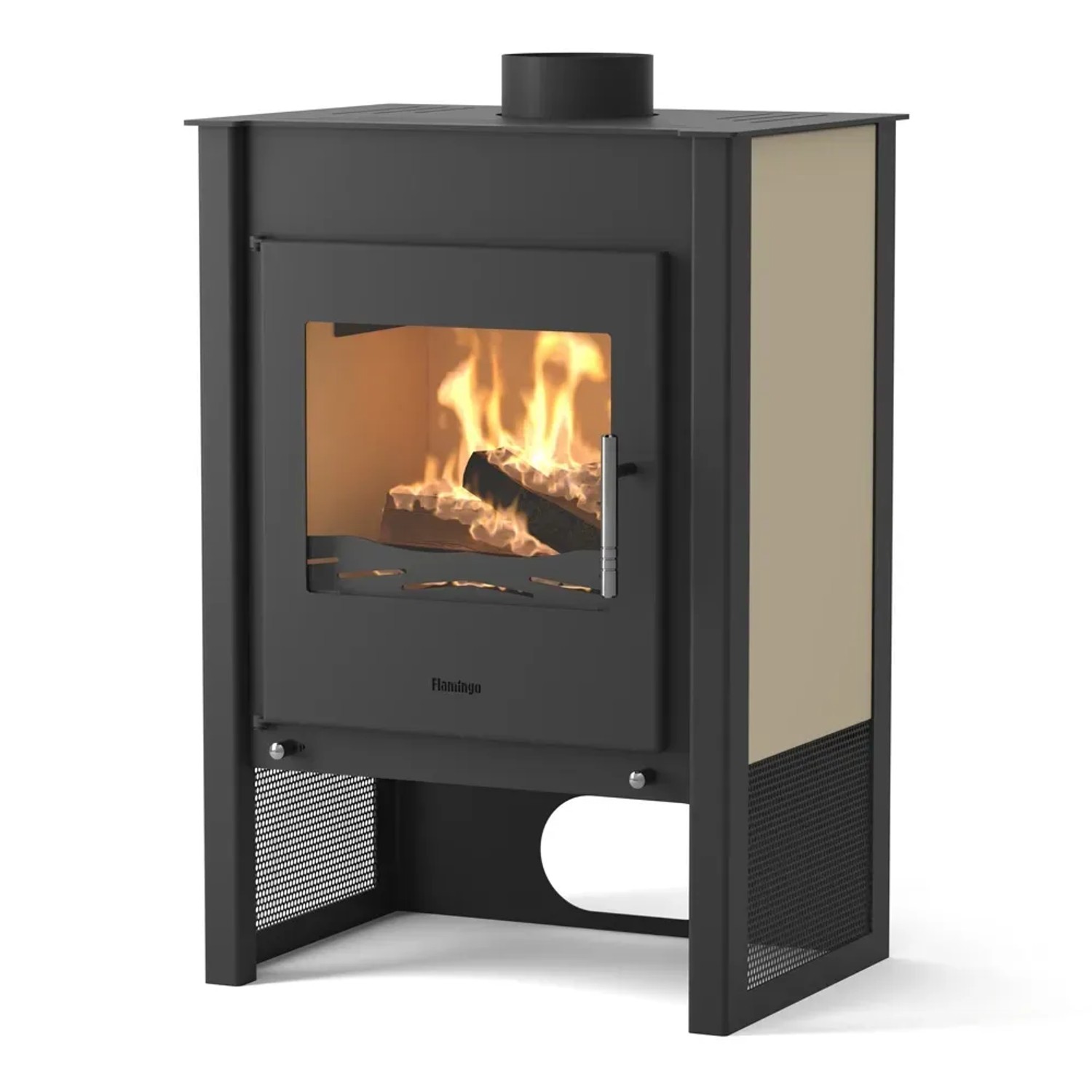 HS Flamingo Krbová kamna KUALA krémová 575 x 850 x 430 mm