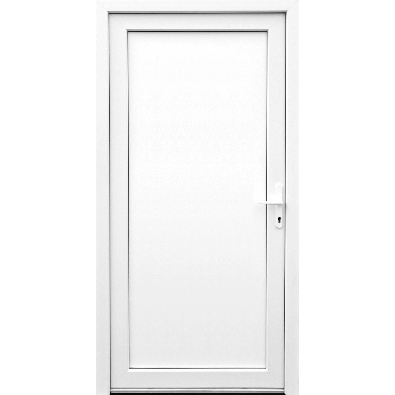 Plastové vedlejší vchodové dveře 4-komorové bílé, 980 x 1980 mm, P