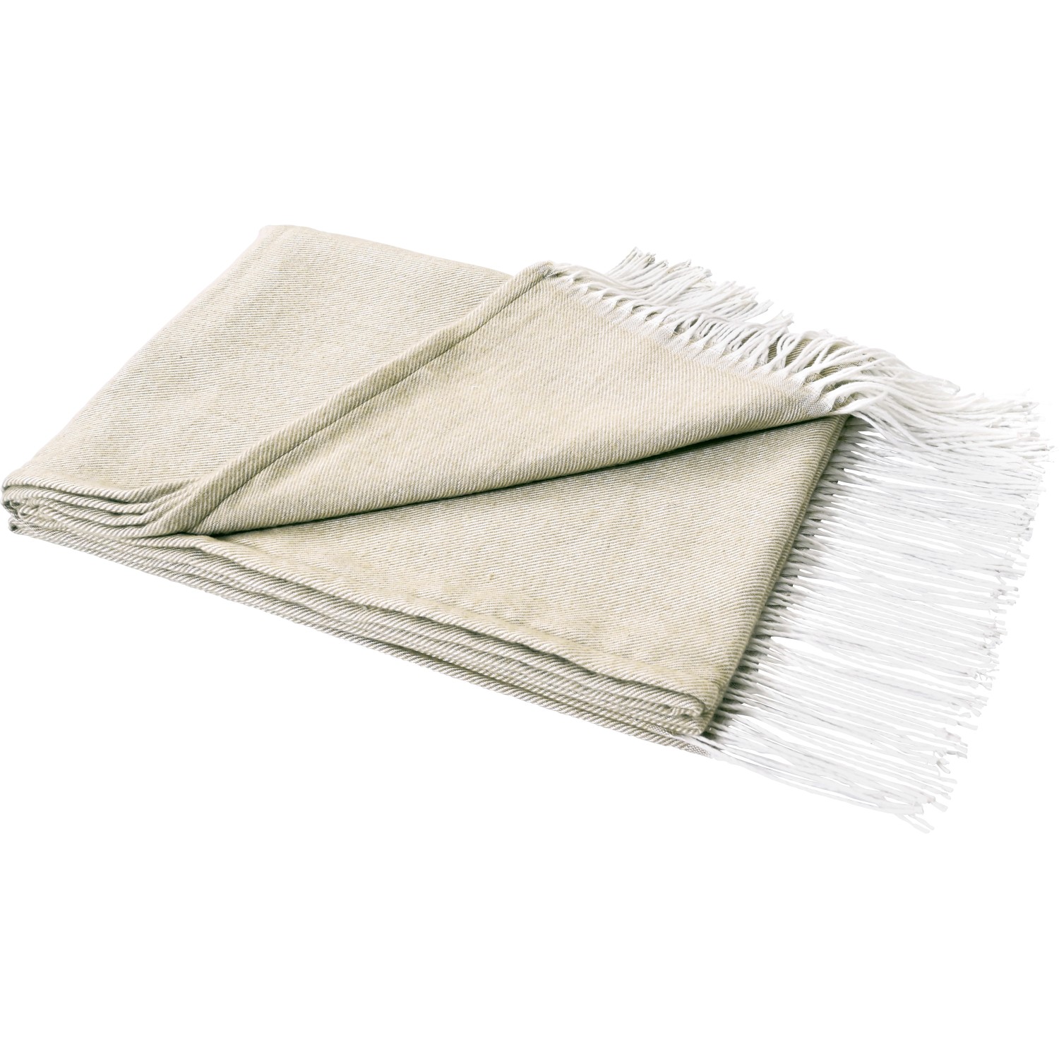 Deka s třásněmi béžová 120 x 160 cm