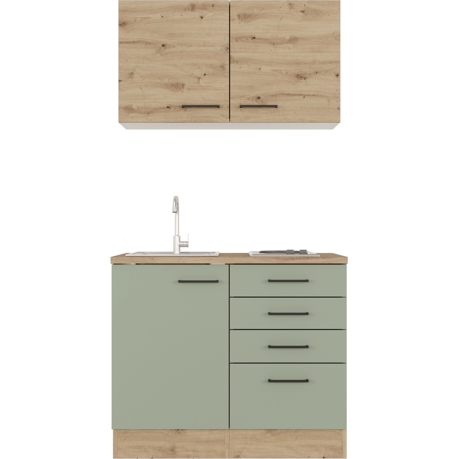 Flex-Well Kuchyně Cara 100 cm/typ 1 - varná deska/dřez