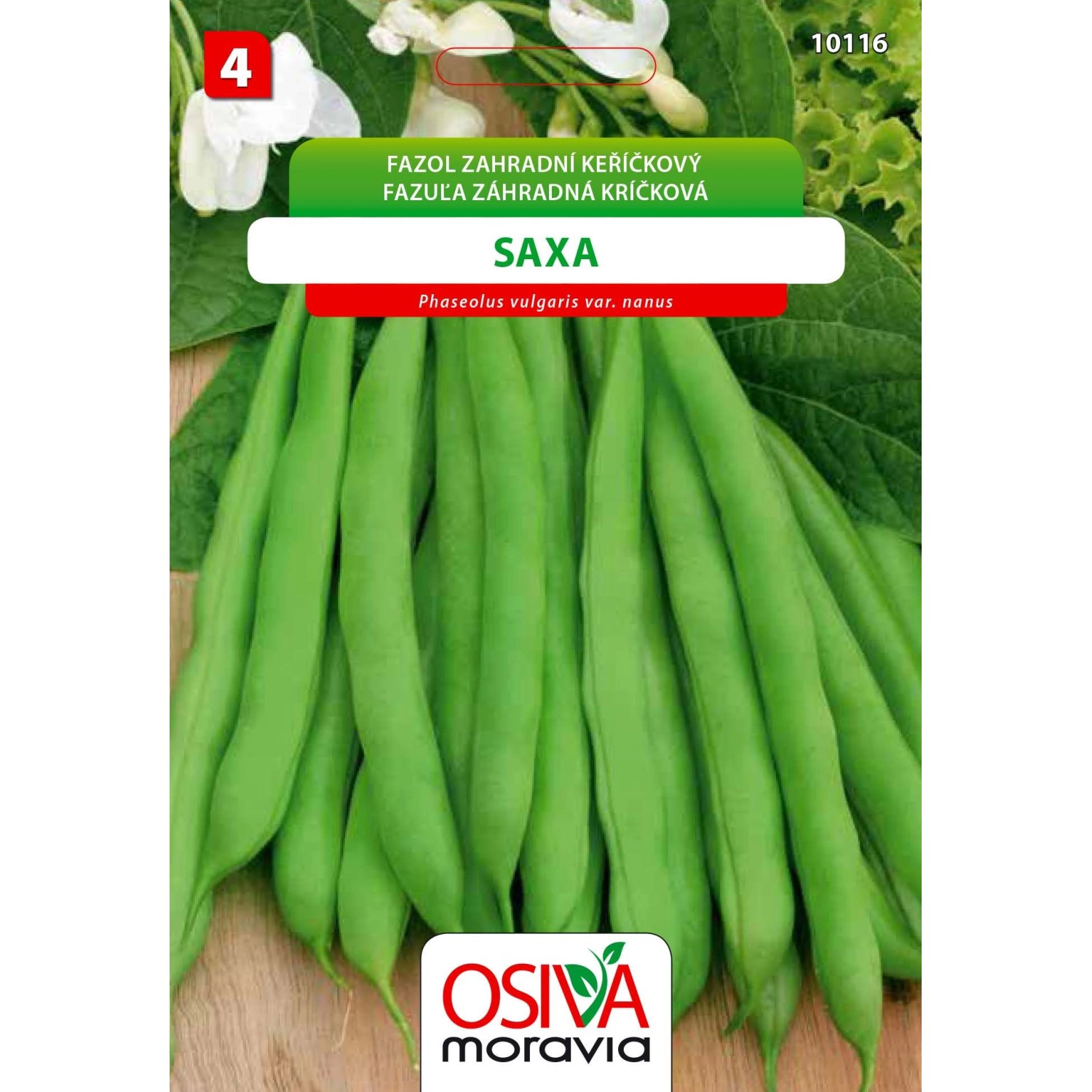 Semínka Fazol zahradní keříčkový Saxa (Phaseolus vulgaris var. nanus)