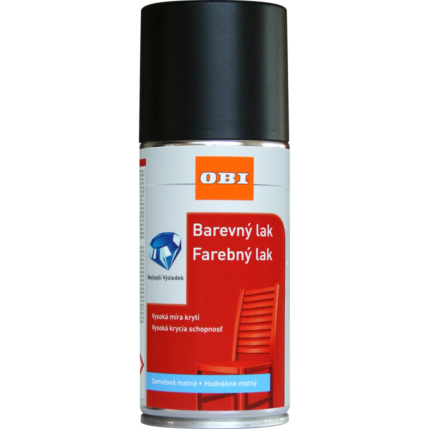 OBI Lak ve spreji hedvábně matný RAL 9005 černá 150 ml