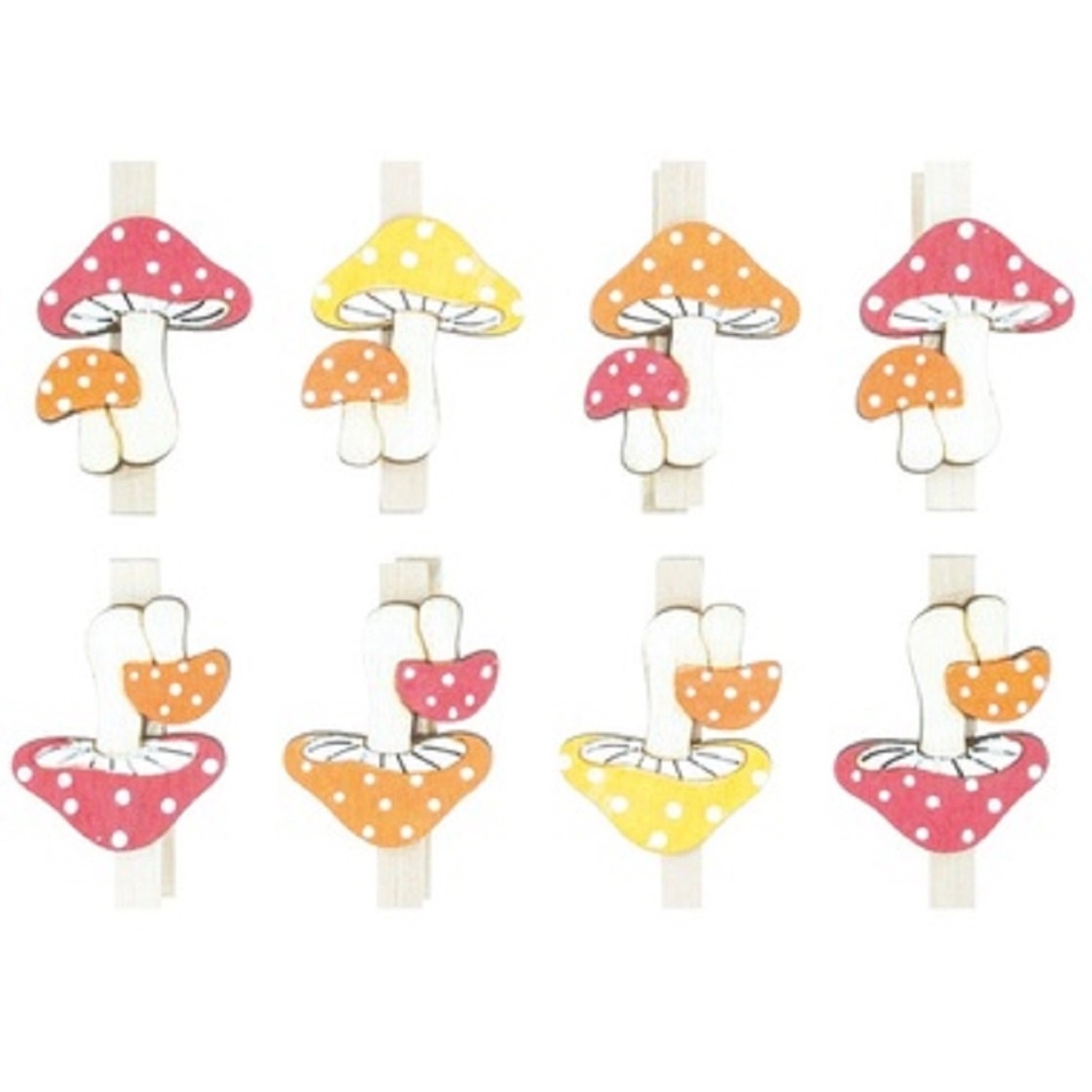 Hříbky dřevěné na kolíčku 3,5 cm, 8 ks  Anděl Přerov s.r.o.