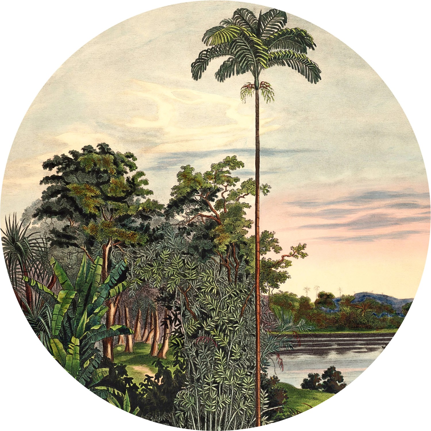 Komar Samolepicí vliesová fototapeta Dot Vintage Landscape pr. 125 cm