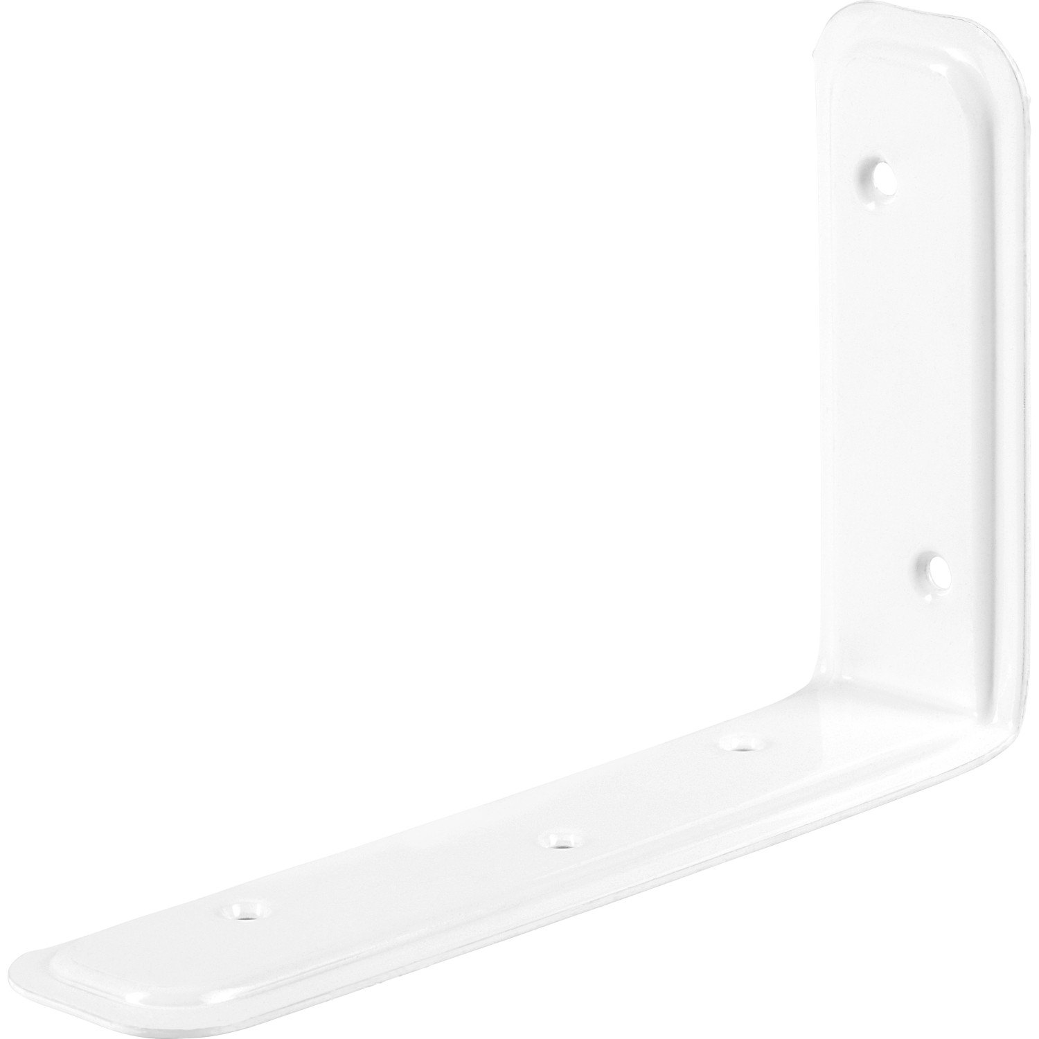 Opěrný úhelník, bílý, práškový nástřik, 80 mm x 120 mm x 40 mm