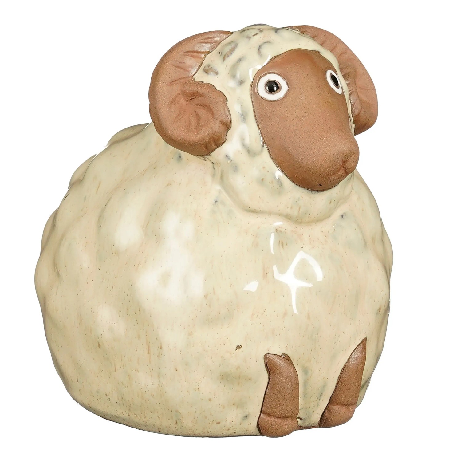 Mica Decorations Zahradní dekorace z keramiky ovce, 15 x 13 x 15,5 cm