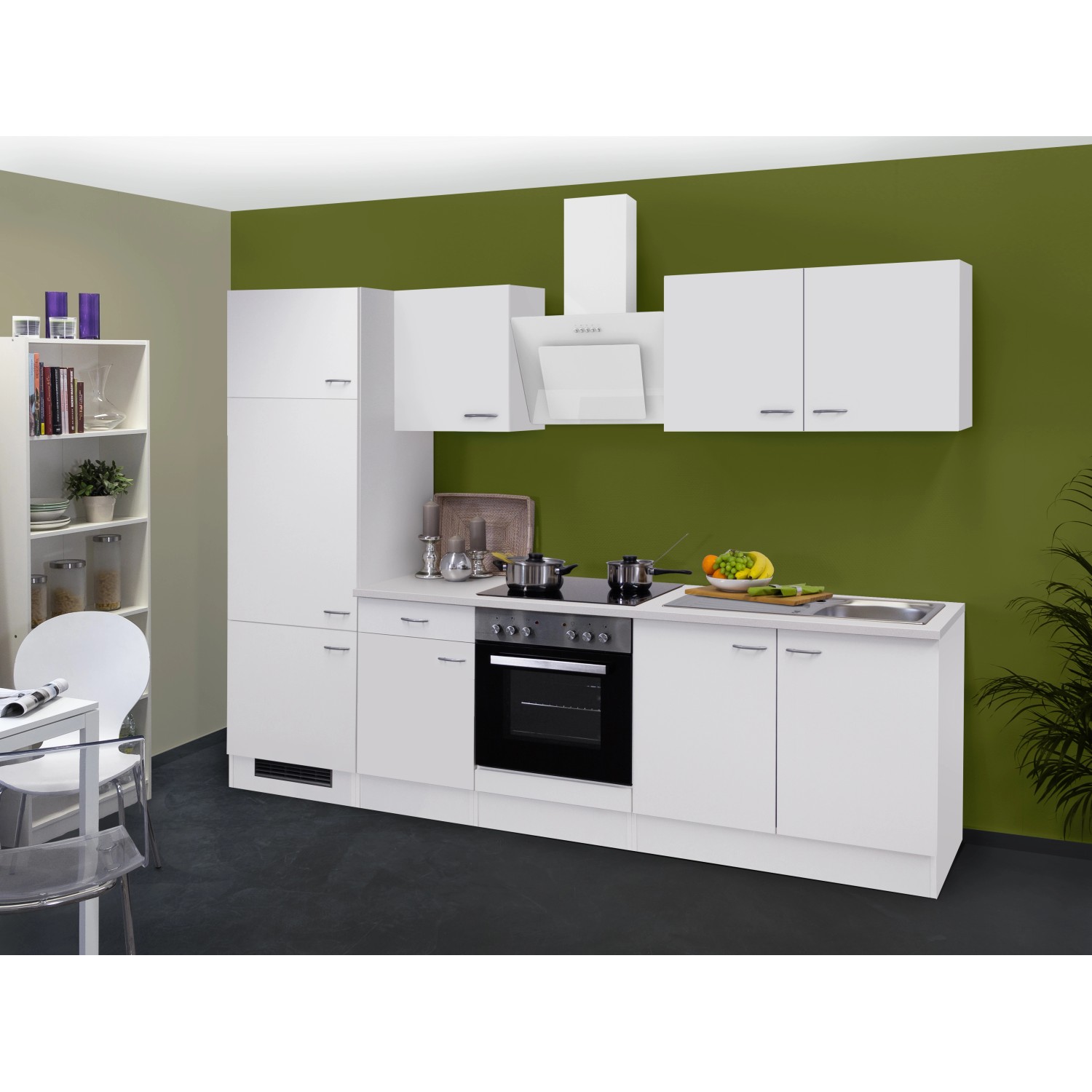 Flex-Well Kuchyně Wito 270 cm/typ 3 - lednice/trouba/varná deska/digestoř