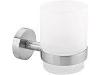 tesa Nástěnný kelímek na zubní kartáčky Moon, nerezová ocel, 95 x 67 x 107 mm