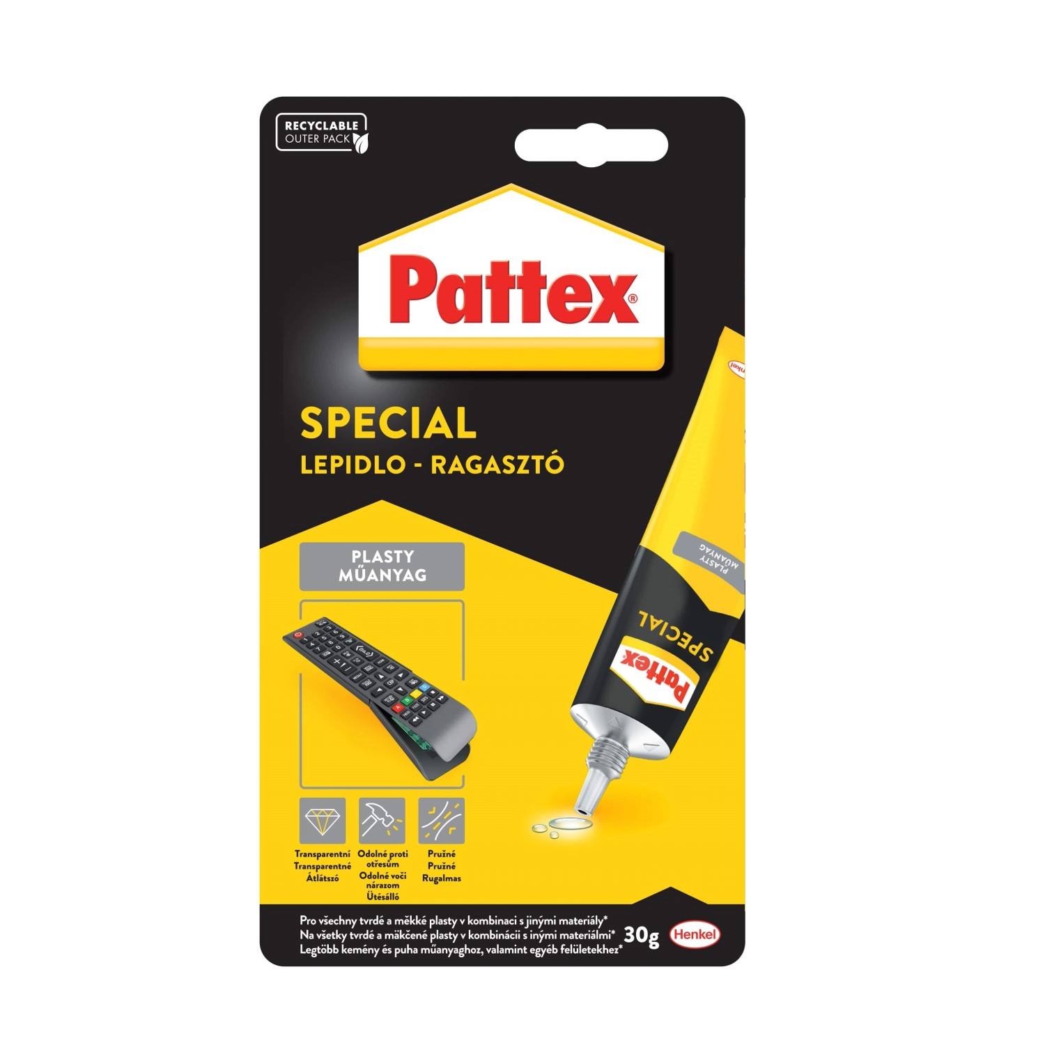 Pattex - speciální lepidlo - na plasty, 30 g