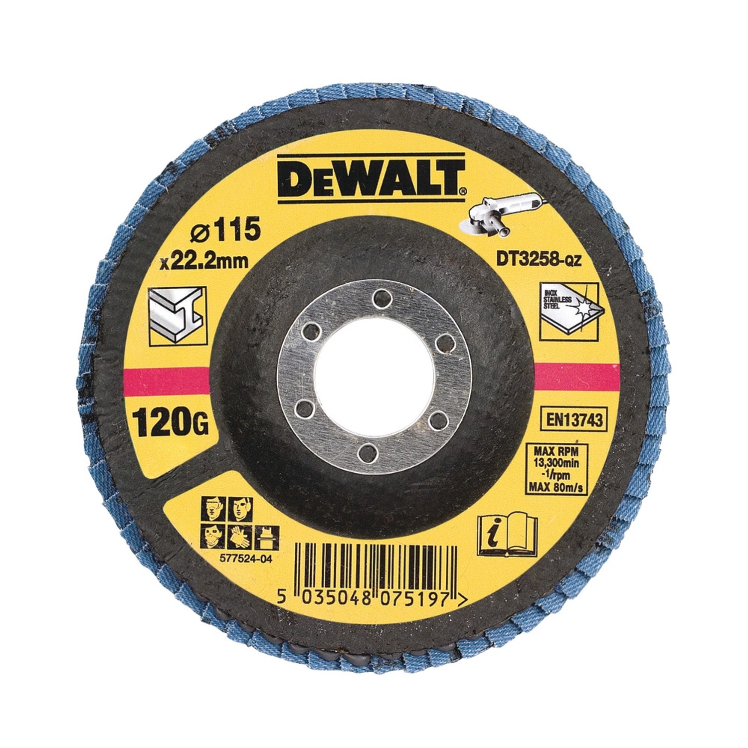 DeWalt Lamelový brusný kotouč DT3265 P36, pr. 125 x 22,23 mm