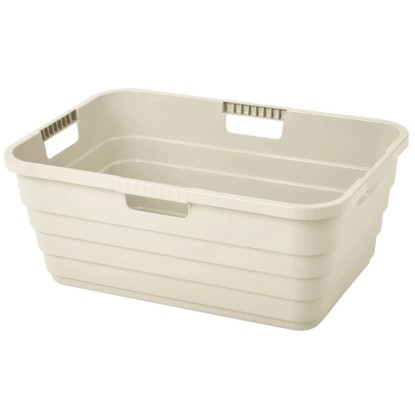 Tontarelli Koš na čisté prádlo MAYA krémová, 55 x 38 x 22 cm, 32 l