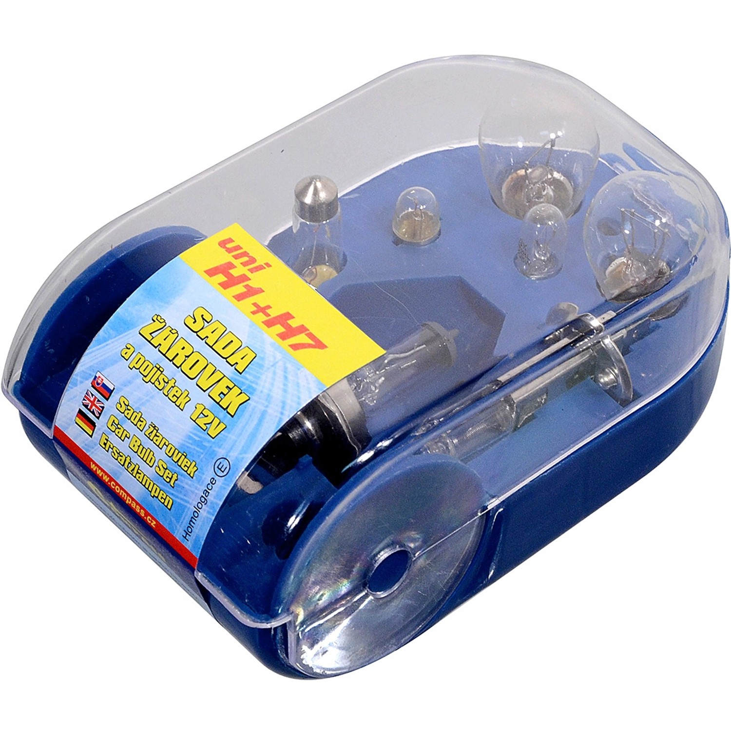 Compass Autožárovky 12 V servisní box UNI H7 + H1