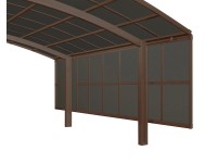 Ximax Boční stěna k přístřešku na auto Portoforte/Linea 2 moduly hnědá 150 cm