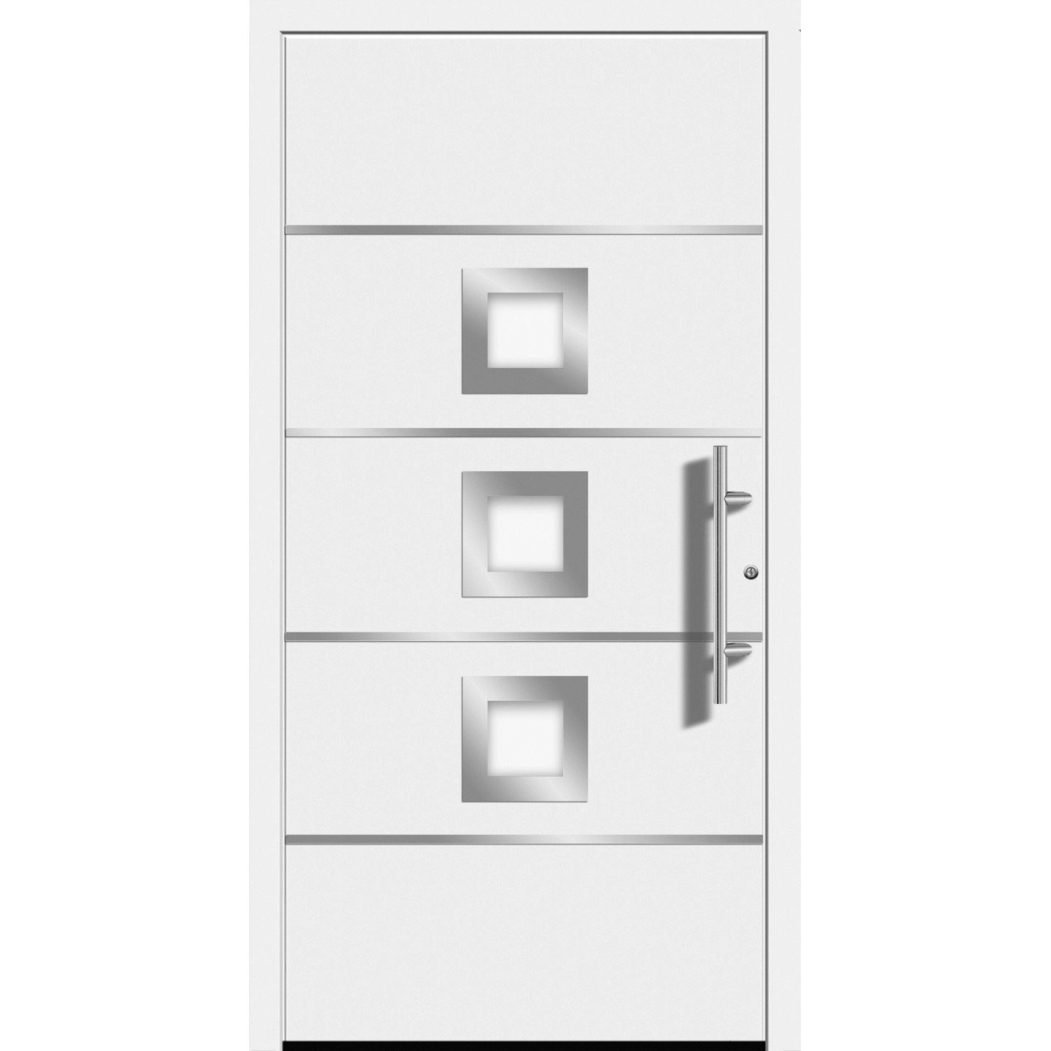 Splendoor Hliníkové vchodové dveře Moderno M390/P, bílé, 110 P