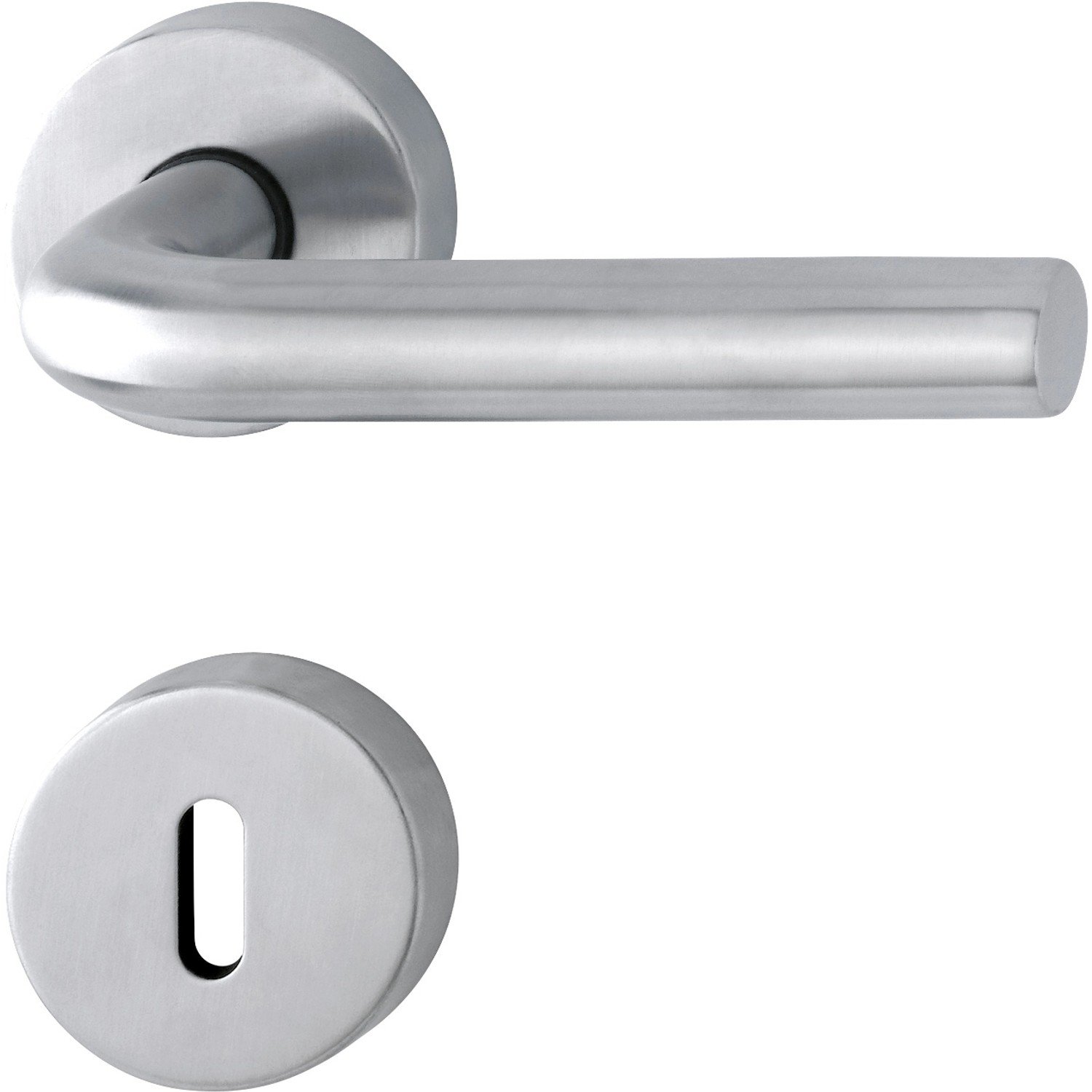 CMI Rozetové kování na interiérové dveře, tvar L, nerez ocel matná 38 - 42 mm