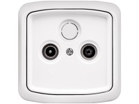 ABB Zásuvka TANGO 5011A-W0302 B - Radio/TV bílá 38 x 150 x 110 mm