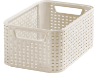 Box úložný Rattan Style2 S, krémový, 28,5 x 12,9 x 19,4 cm