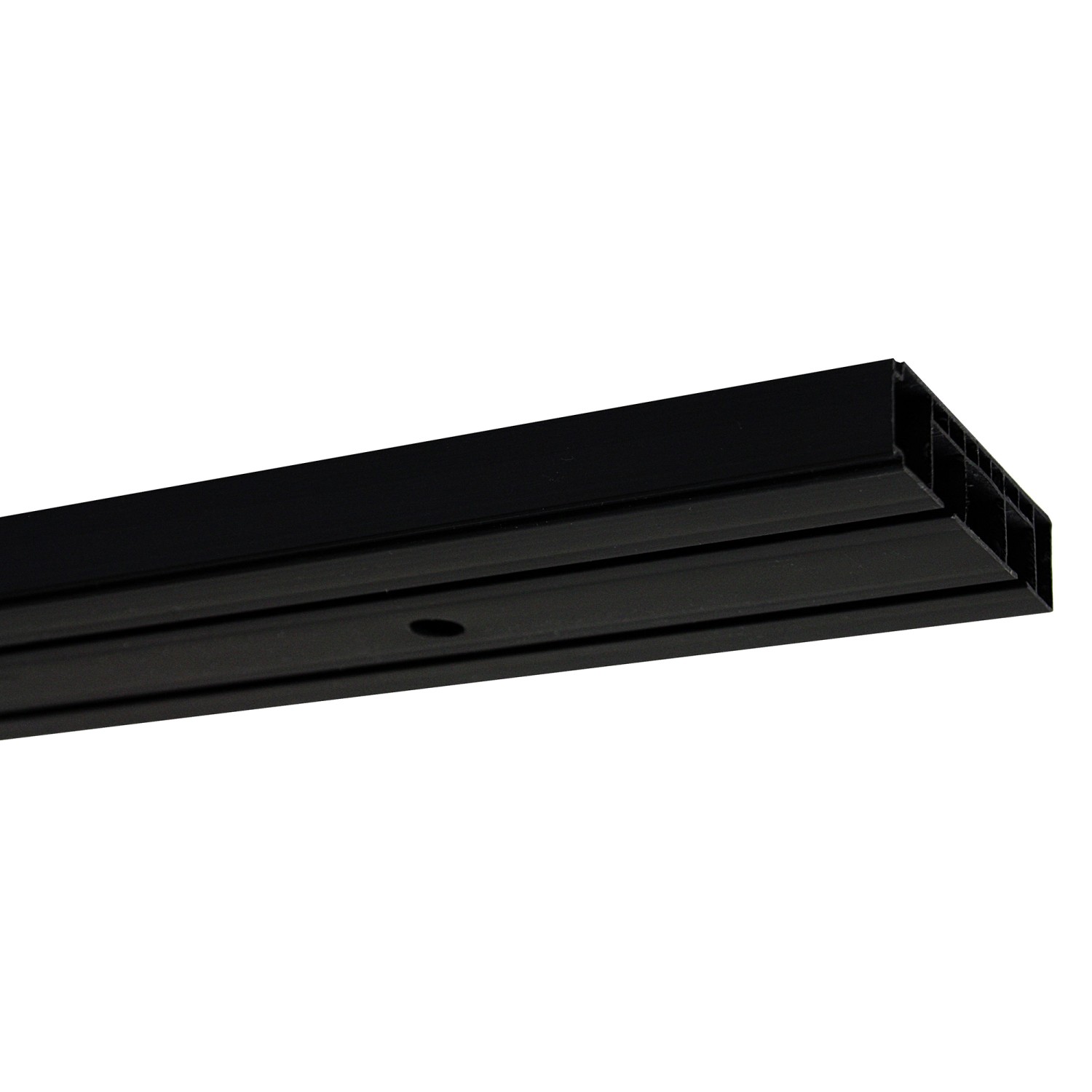 Gardinia Záclonová kolejnička dvoudrážková GK2 KOMPLET černá 150 cm