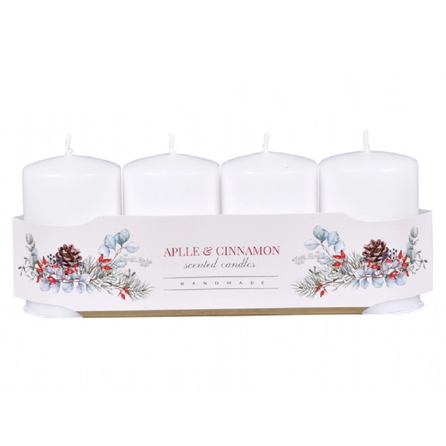 Nohel Garden Svíčka adventní VÁLEC vonná matná bílá, pr. 6 x 10 cm, 4 ks