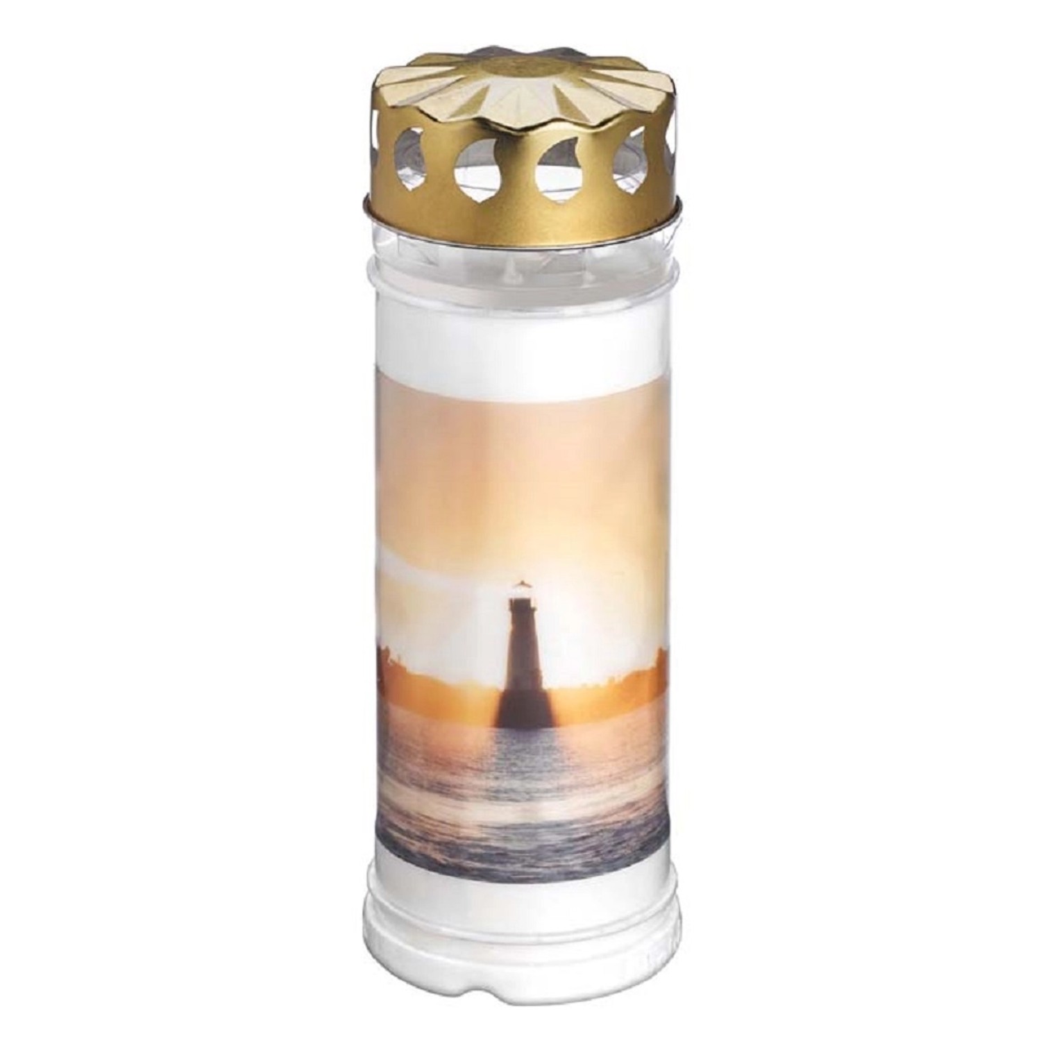 Bolsius Hřbitovní svíčka Maják s víčkem 22 cm