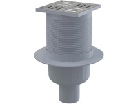 Alcadrain Podlahová vpust 105x105/50 mm přímá, mřížka nerez zápachová uzávěra Alcadrain Podlahová vpust 105x105/50 mm přímá, mřížka nerez zápachová uzávěra