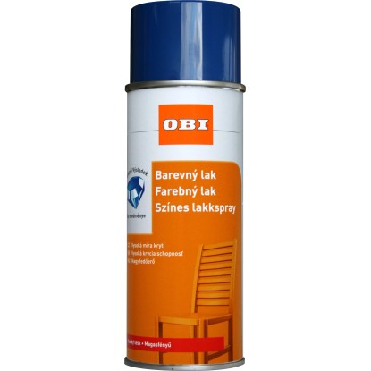 OBI Lak ve spreji vysoce lesklý RAL 5010 enziánová modrá 400 ml