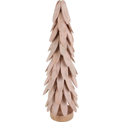 Dekorativní vánoční stromeček ze dřeva 50 cm x 17 cm x 17 cm přírodní