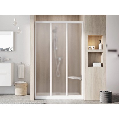 RAVAK Sprchové dveře Supernova ASDP3, bílá + Grape, 90 x 198 cm