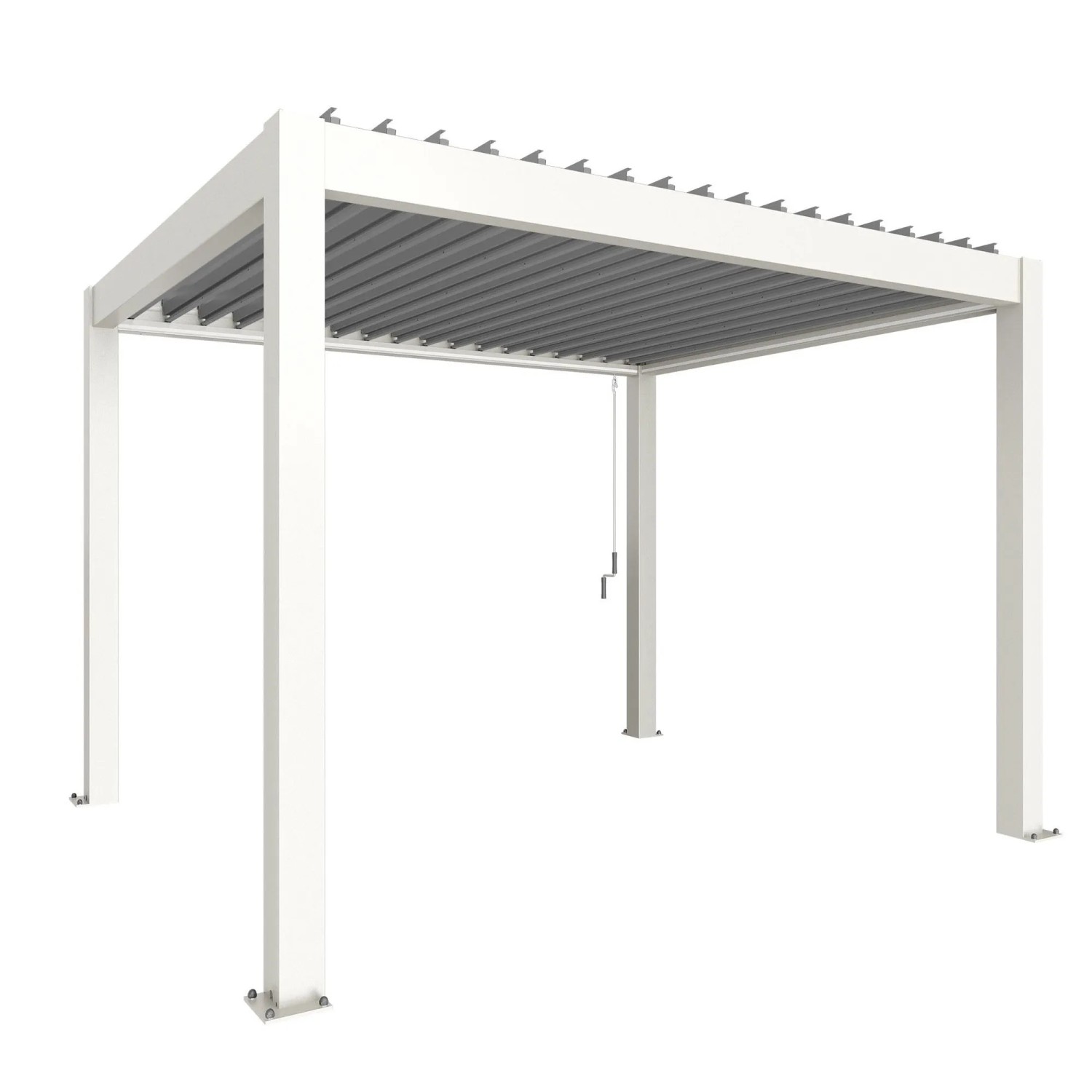 Biohort Pergola 3,5 x 3 bílá/stříbrná 367,5 x 312 cm