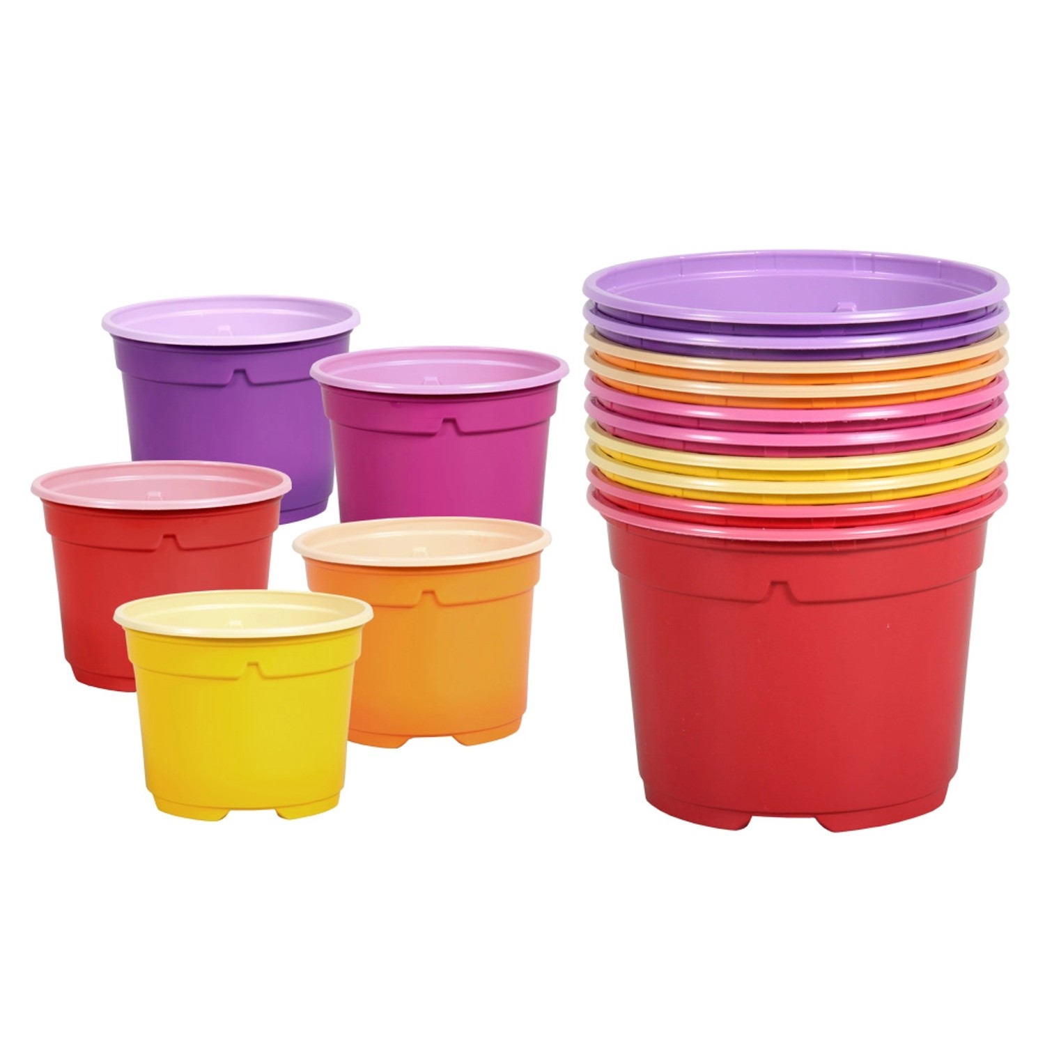 Květináč výsadbový Color Duo 10 ks, pr. 11 cm