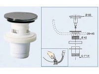 Umyvadlová výpusť Qlick Qlack 9 cm, nerez Umyvadlová výpusť Qlick Qlack 9 cm, nerez