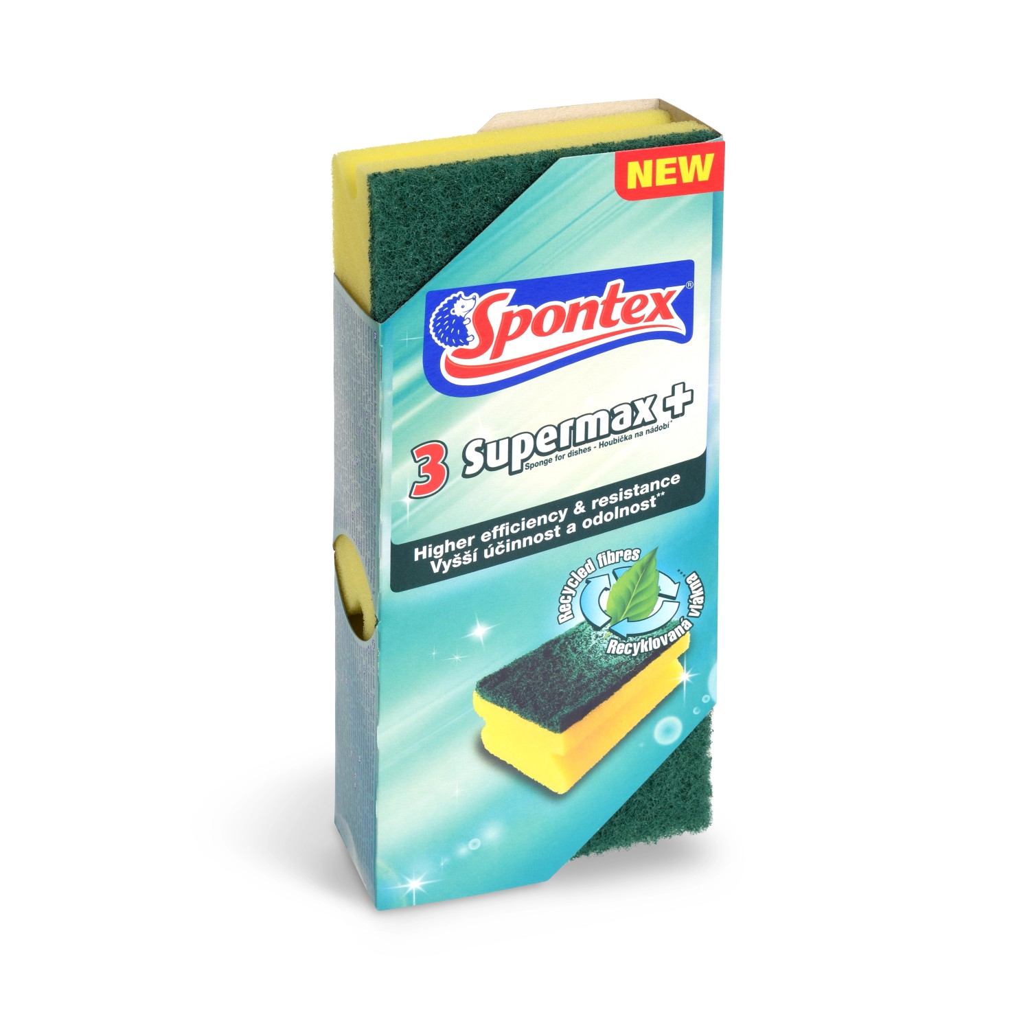 Spontex Supermax+ - houbička na nádobí - 3 ks